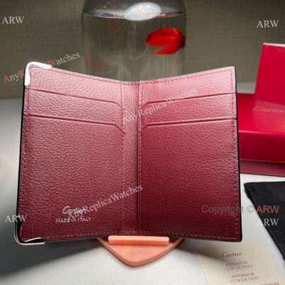 Best Replica Cartier Black Business card holder Red Inner